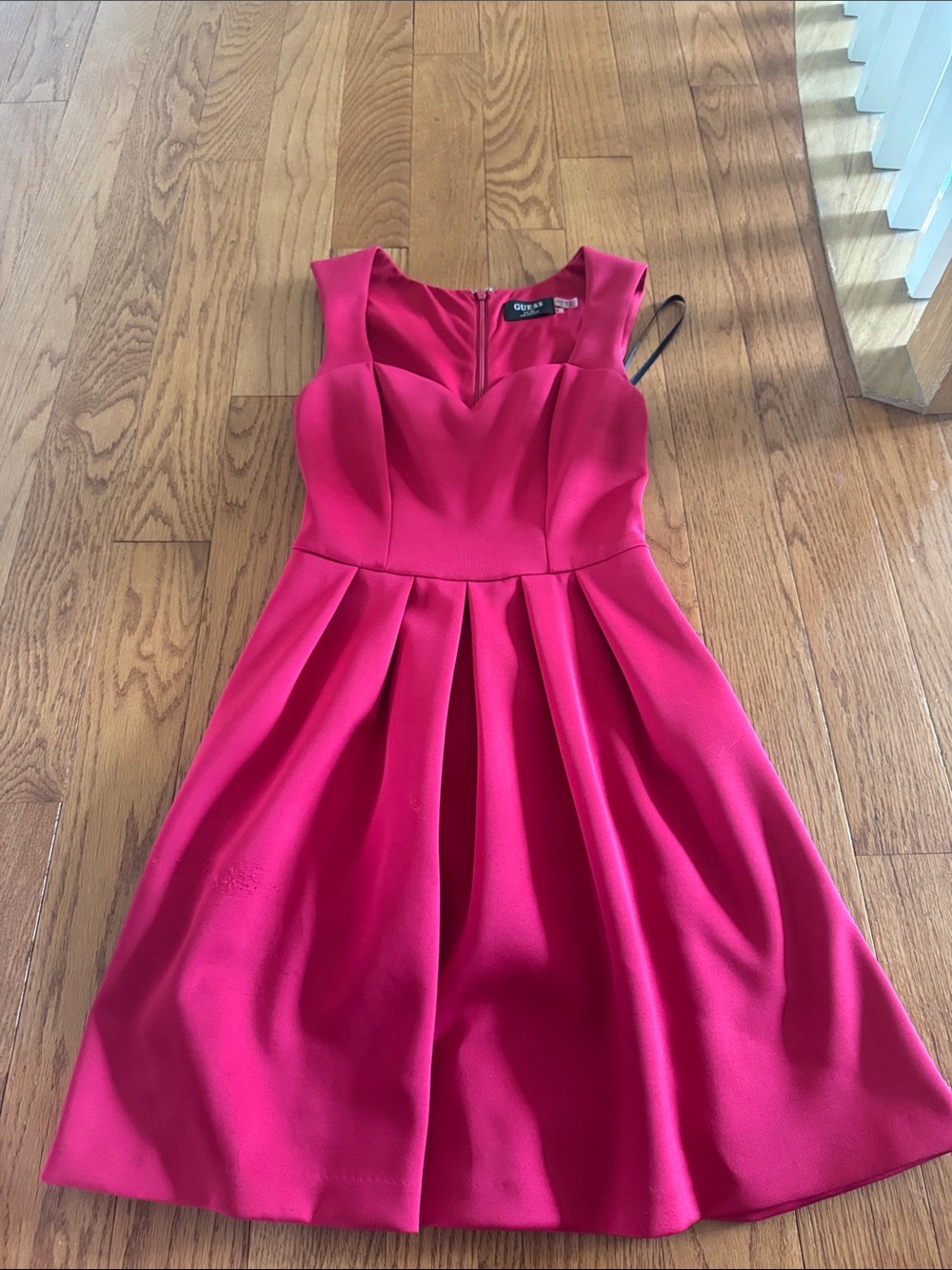 GUESS Fuchsia Pink Fit-and-Flare Dress